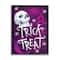 Stupell Industries Trick or Treat Purple Halloween Framed Giclee Art